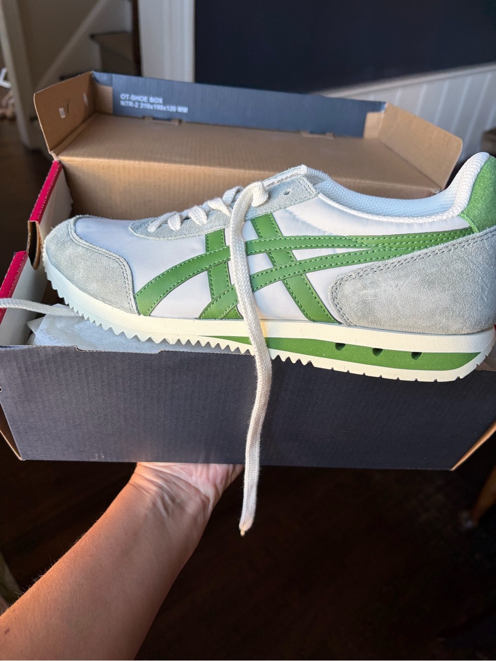 Brand new in box - Onitsuka Tiger New York  Retro Runner Sneakers - Green & Gray